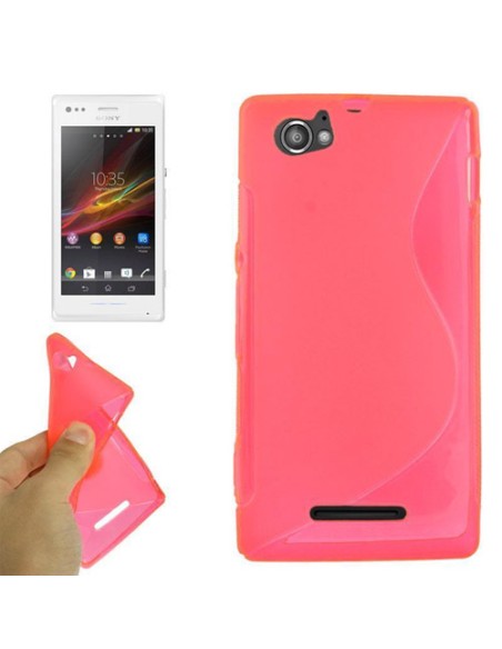 Funda gel TPU ola Sony Xperia M (C1904 / C1905 / C2004 / C2005) rosa