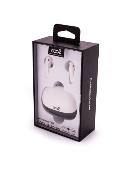 Auriculares Bluetooth estéreo TWS con pantalla LCD COOL Shadow blancos