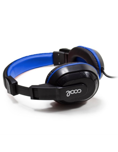 Auriculares estéreo manos libres de oficina con micro COOL Dublin negros y azules