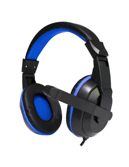 Auriculares estéreo manos libres de oficina con micro COOL Dublin negros y azules