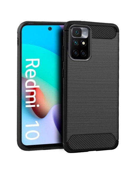 Carcasa gel TPU Xiaomi Redmi 10 carbón negra