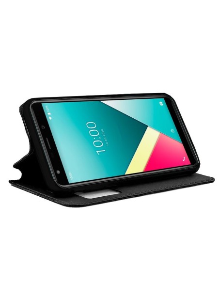 Funda libro soporte TPU Wiko Y61 negra