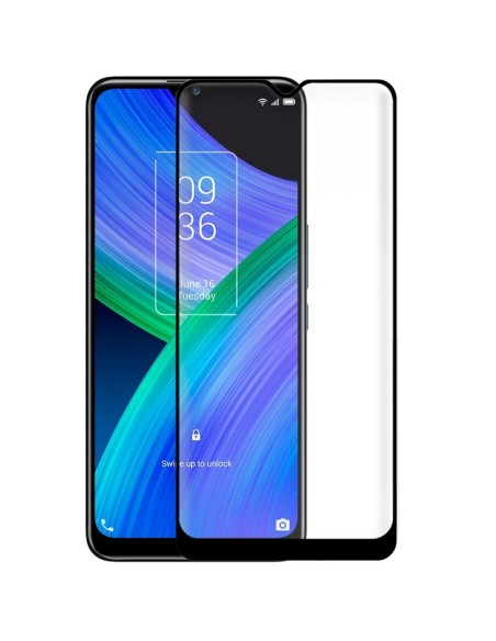 Protector pantalla vidrio templado TCL 20R 5G negro (Pegado total 3D)