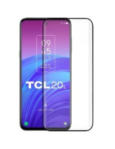 Protector pantalla vidrio templado TCL 20L / 20L Plus / 20 5G negro (Pegado total 3D)