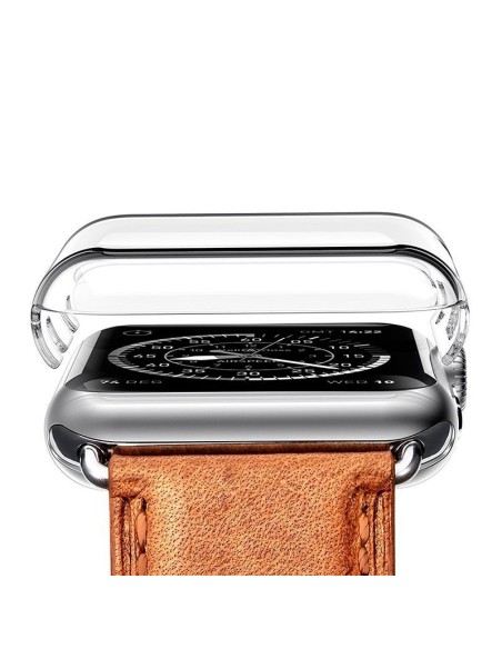 Protector de gel TPU para Apple Watch Series 7 / 8 / 9 (41 mm) transparente