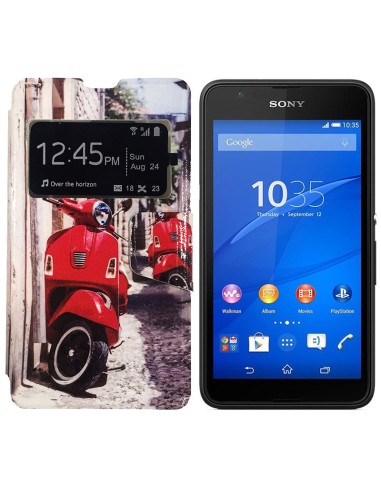 Funda libro soporte Sony Xperia E4G diseño You and Me