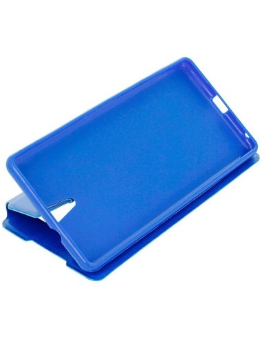 Funda libro soporte TPU Sony Xperia C5 Ultra azul