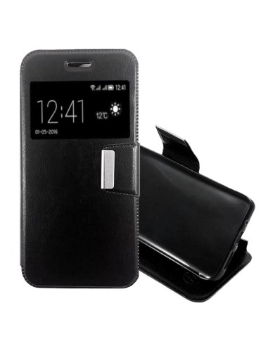 Funda libro soporte TPU Sony Xperia C5 Ultra negra