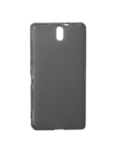 Funda gel TPU mate Sony Xperia C5 Ultra negra o gris humo
