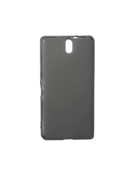 Funda gel TPU mate Sony Xperia C5 Ultra negra o gris humo