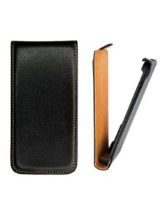 Funda tapa piel Sony Xperia Z1 Compact negra 2