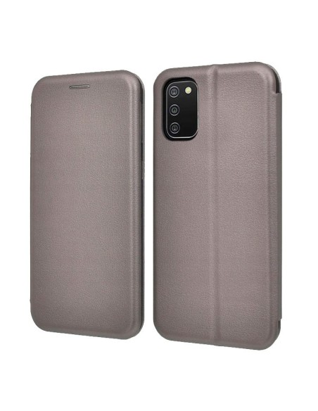 Funda libro soporte Samsung A037F Galaxy A03s Elegance plata