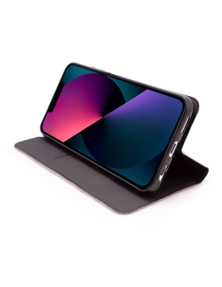 Funda libro soporte iPhone 13 mini Elegance rosa