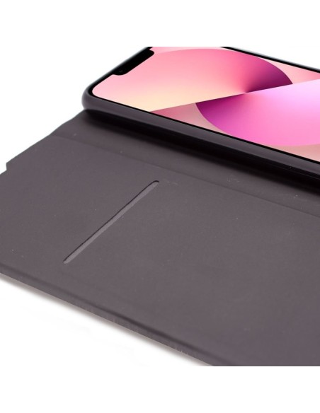 Funda libro soporte iPhone 13 Elegance negra