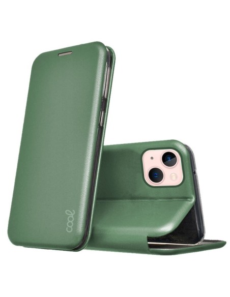Funda libro soporte iPhone 13 Elegance verde