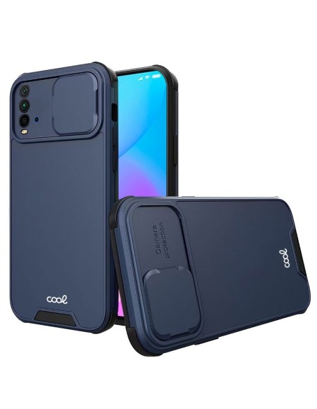 Carcasa TPU tapa cámara Xiaomi Redmi 9T reforzada azul marino