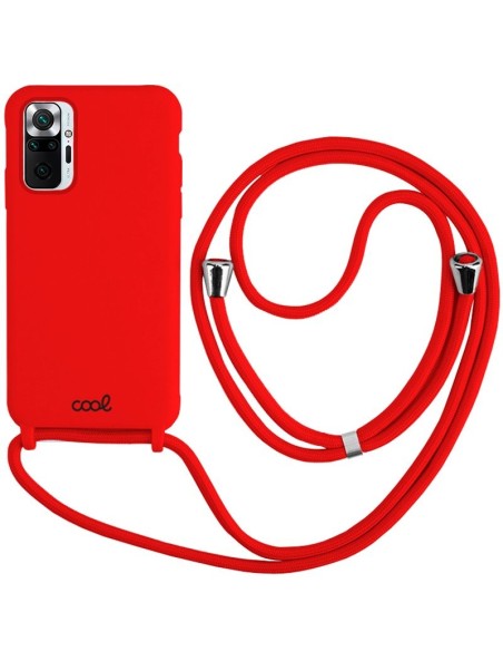 Carcasa TPU reforzado Redmi Note 10 / Note 10s / Poco M5s cordón roja