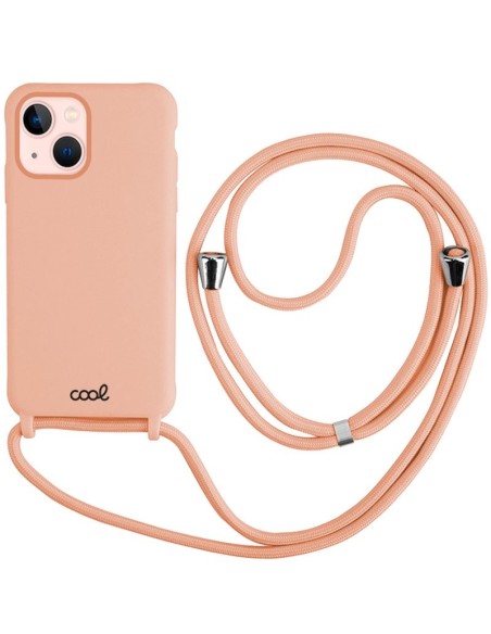 Carcasa TPU reforzado iPhone 13 cordón rosa palo