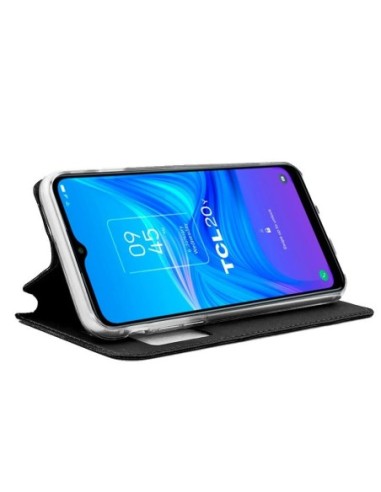 Funda libro soporte TPU TCL 20Y negra