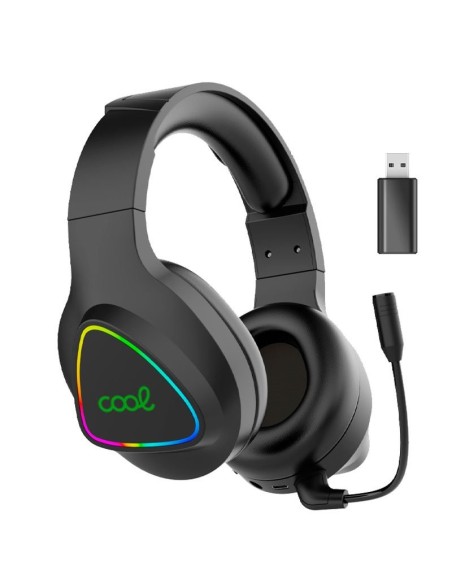 Auriculares inalámbricos estéreo de videojuego para PC / PS4 / PS5 / Xbox COOL Leopard 7.1 negros