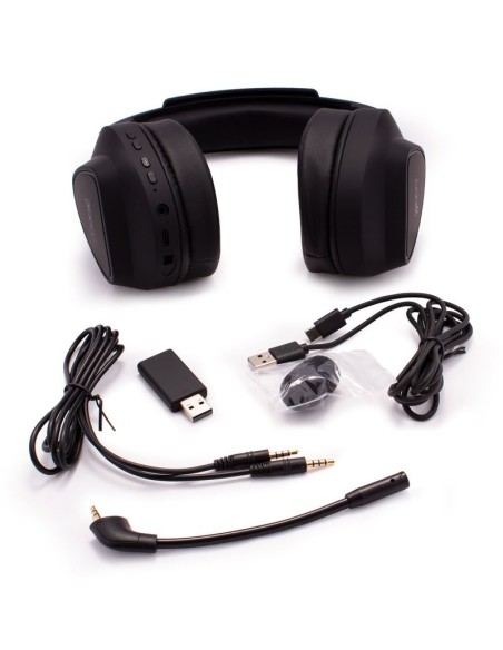 Auriculares inalámbricos estéreo de videojuego para PC / PS4 / PS5 / Xbox COOL Leopard 7.1 negros