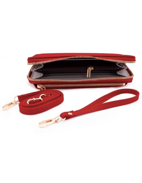 Bolso funda universal horizontal hasta 6,7 pulgadas COOL rojo granate