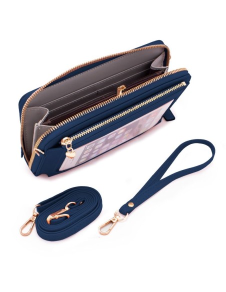 Bolso funda universal horizontal hasta 6,7 pulgadas COOL azul marino