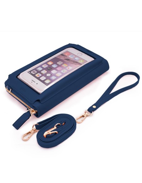 Bolso funda universal horizontal hasta 6,7 pulgadas COOL azul marino