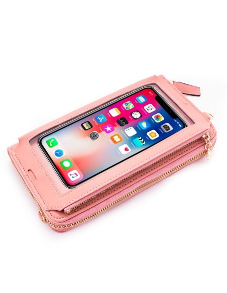 Bolso funda universal horizontal hasta 6,7 pulgadas COOL rosa