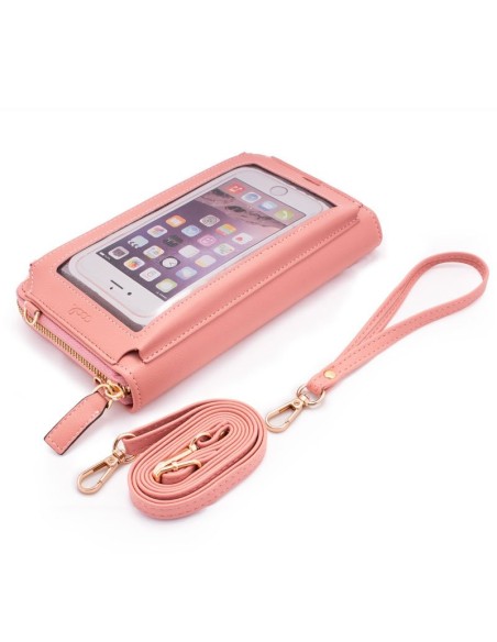 Bolso funda universal horizontal hasta 6,7 pulgadas COOL rosa