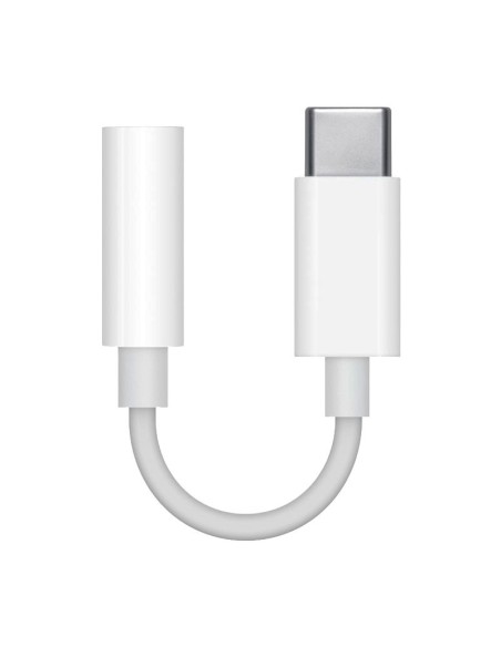 Adaptador conector tipo C digital a Jack 3,5 mm universal blanco