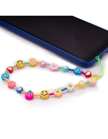 Colgante pulsera cuentas universal para smartphone diseño primavera