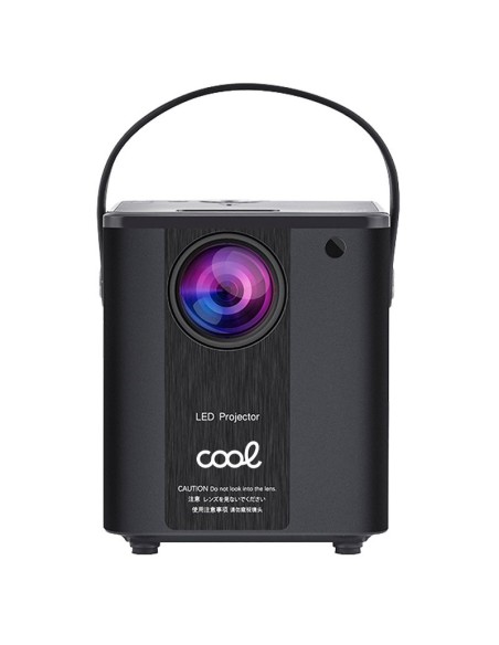 Proyector compacto COOL Rainbow 3000 lúmenes con altavoz integrado + HDMI/SD/USB + MiraCast y AirPlay (Negro)