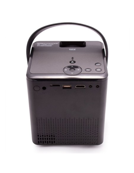 Proyector compacto COOL Rainbow 3000 lúmenes con altavoz integrado + HDMI/SD/USB + MiraCast y AirPlay (Negro)