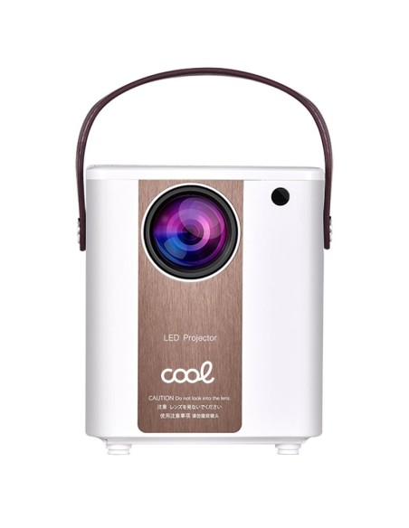 Proyector compacto COOL Rainbow 3000 lúmenes con altavoz integrado + HDMI/SD/USB + MiraCast y AirPlay (Blanco)