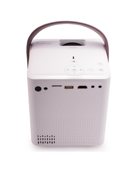 Proyector compacto COOL Rainbow 3000 lúmenes con altavoz integrado + HDMI/SD/USB + MiraCast y AirPlay (Blanco)