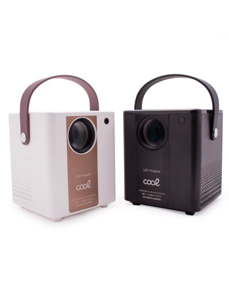 Proyector compacto COOL Rainbow 3000 lúmenes con altavoz integrado + HDMI/SD/USB + MiraCast y AirPlay (Blanco)