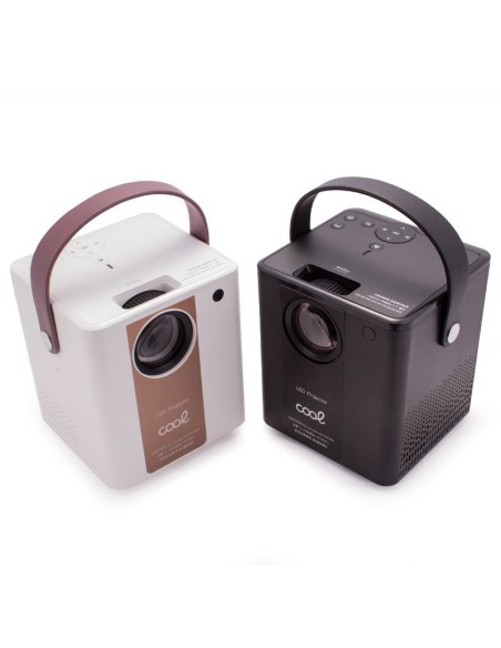 Proyector compacto COOL Rainbow 3000 lúmenes con altavoz integrado + HDMI/SD/USB + MiraCast y AirPlay (Blanco)