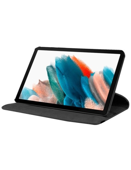 Funda libro soporte giratorio Samsung Galaxy Tab A8 X200 polipiel negra 10,5 pulgadas