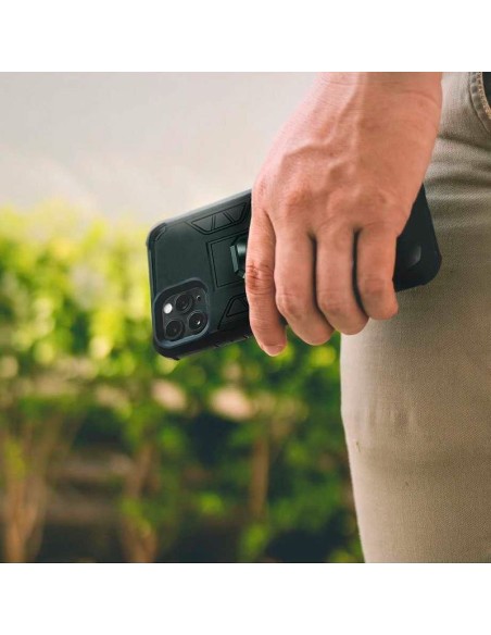 Carcasa endurecida cama TPU Samsung G990B Galaxy S21 FE clip negra