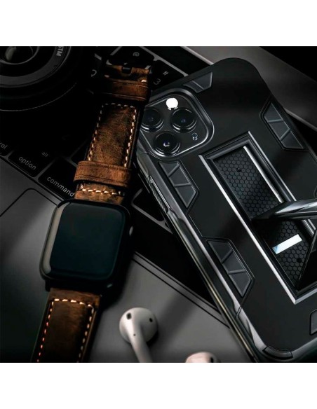 Carcasa endurecida cama TPU Samsung G990B Galaxy S21 FE clip negra