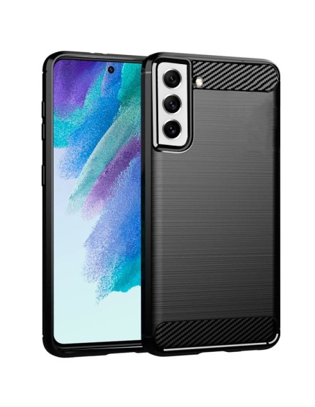 Carcasa TPU Samsung G990B Galaxy S21 FE carbón negra