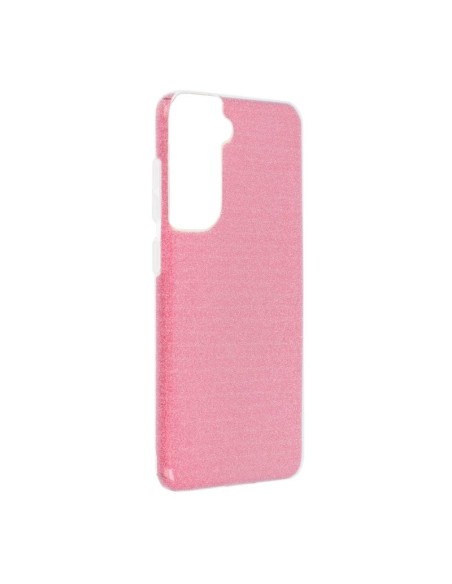 Carcasa TPU Samsung G990B Galaxy S21 FE purpurina rosa