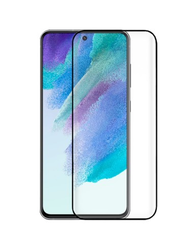 Protector pantalla vidrio templado Samsung Galaxy S21 FE negro (Pegado total 3D)