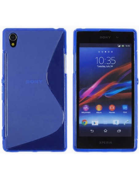 Funda gel TPU ola Sony Xperia Z1 azul
