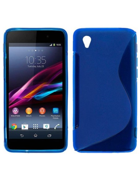 Funda gel TPU ola Sony Xperia Z1 azul