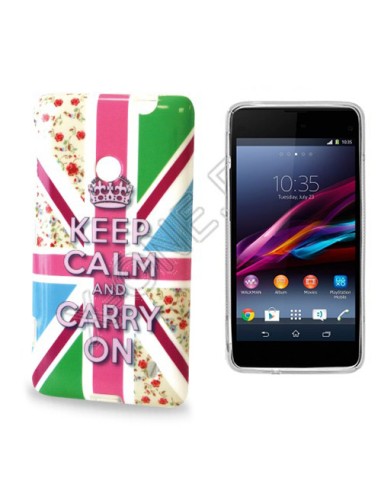 Carcasa TPU Sony Xperia Z1 diseño Keep Calm