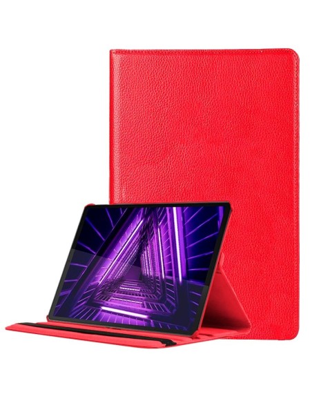 Funda soporte Lenovo Tab M10 Plus / FHD+ 2ª gen. polipiel roja 10,3 pulgadas