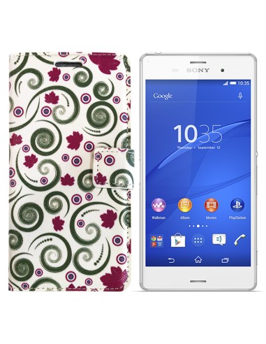 Funda libro TPU Sony Xperia Z3 diseño Hojas Viento