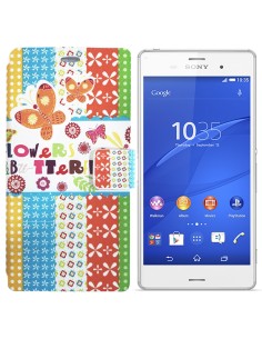 Funda libro soporte Sony Xperia Z3 diseño Mariposas